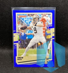 2020 Panini Donruss #175 Drew Brees Press Proof Blue New Orleans Saints